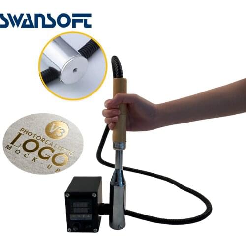SWANSOFT Portable hot stamping machine manual leather bronzing machine brass mould logo embosser tool leatherware woodware tool