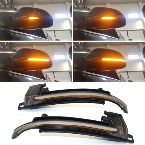 Scroll LED Dynamic Turn Signal Light Side Mirror Flashing Light Repeater Blinker for Audi A3 8P A4 A5 B8 Q3 A6 S6 SQ3 A8 D3 8K