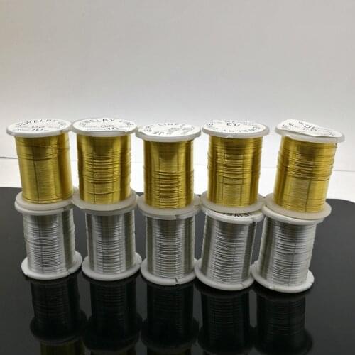 0.3mm Mixed Color Wire To Bead Diy Bracelet Earring Making Cords Beading Wire Jewelry Findings Brass Rope 10pcs/lot