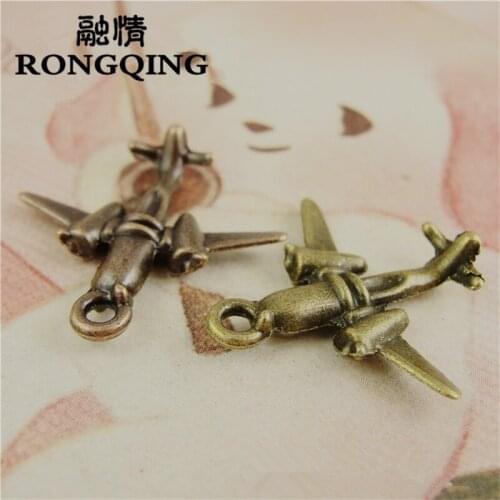 RONGQING 22*22MM 50pcs/lot bomber Pendants Necklaces Handmade Accessories Fashion Jewelry