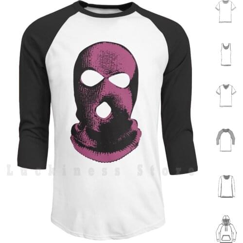 Pink Balaclava Hoodies Long Sleeve Balaclava Crime Mask Purple Royal