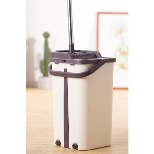 Mop 6 + 6 liter mop mop cleaning set replacement cloth automatic Rotary mop plain crimping free your hand crimping magic mop microfiber