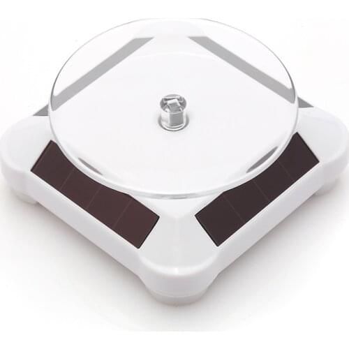 Solar toy Turntable Plastic Educational Children Toy Solar Energy Jewelry Scaffold Acrylic Display Shelf Rotating Tray Fun