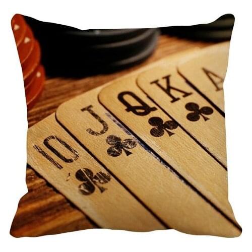 Old Poker Chip Photo Throw Pillow Square Cover