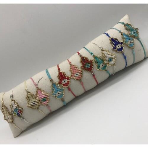 BLUESTAR MIYUKI Bracelet Women Handmade Bracelet Fatima Hamsa Hand Pulseras Mujer Moda Woven Jewelry Gift