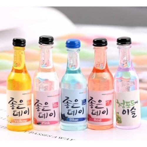 10pcs 1/12 Miniature Wine Bottles Dollhouse Kitchen Accessories - Mini Dolls House Living Room Accessories Beer Drink Bottles