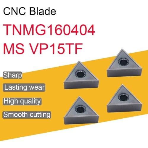 10PCS High Quality TNMG160404 MS VP15TF Carbide Inserts TNMG 160404 Blade External Turning Tool Machining Lathe Tool
