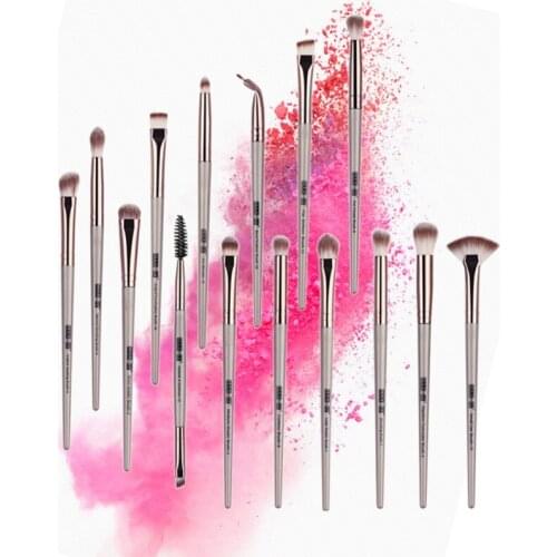 15pcs Makeup Eye Cosmetic Brush With 4pcs Drop-shaped Powder Puff Soft Makeup Brushes Makeup Egg Set