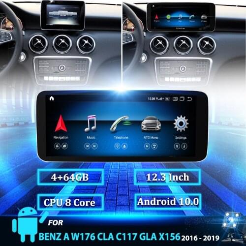 2 din 12.3 inch android Car multimedia radio Player for Mercedes benz A W176 CLA C117 GLA X156 2016 2017 2018 2019