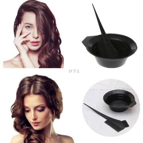 2pcs/set Hair Dye Color Brush Bowl Combo Coloring Brush Kit Set Tint Tool Bleach Personal Care Appliance Accessories