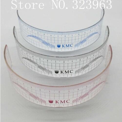 2Pcs Permanent Makeup Stencils Plastic Eyebrow Ruler KMC Tattoo Cosmetic Shaping Tool For The Beginers
