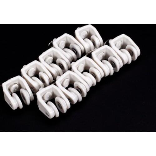 20Pcs High Quality Plastic Bathroom Shower Window Curtain Track Rail Runners Slider Drapery Hooks