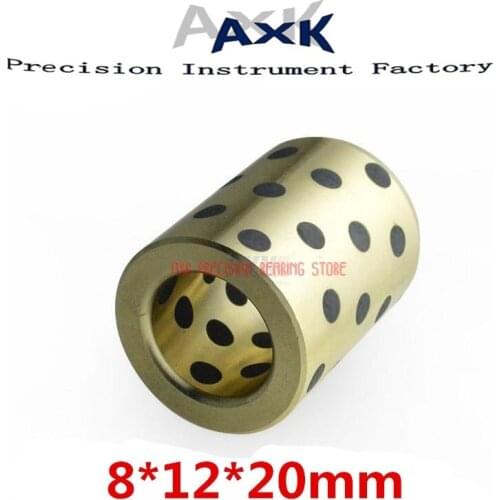 2021 Special Offer Real Ball Bearing Rodamientos 8x12x20 Mm Linear Graphite Copper Set Bearing Bushing Oil Self-lubricating Jdb