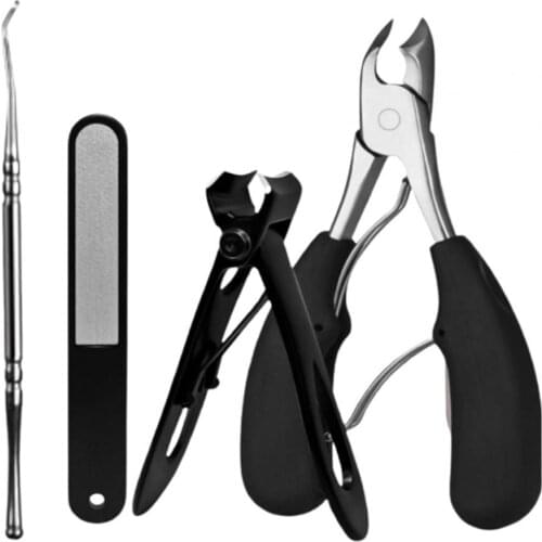 4Pcs/Set Labor-saving Easy to Operate Stainless Steel Toenail Cutter for Ingrown Toe Nails Professional Nail Art Manicure Tools