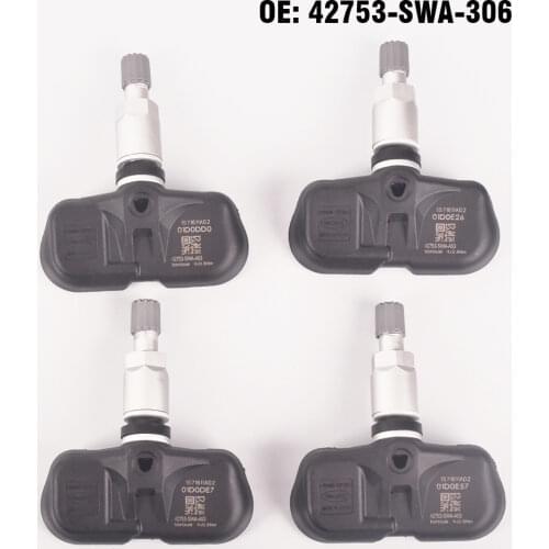 4 pcs New Tire Pressure Sensor Wheel TPMS 315MHz For Honda CRV 2007 2008 2009 2010 2011 2012