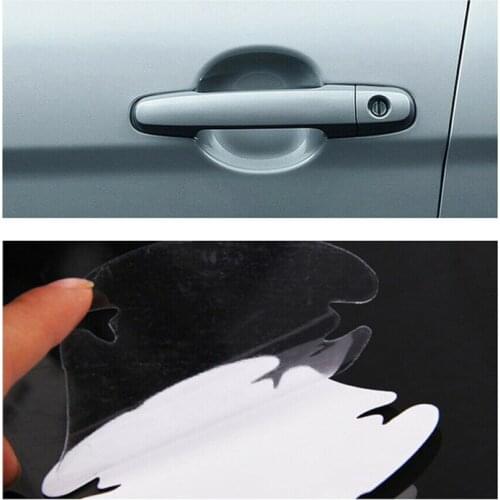 4Pcs Universal Invisible Transparent Car Door Handle Scratches Protector Films Anti-scratch Car Handle Protective Stickers