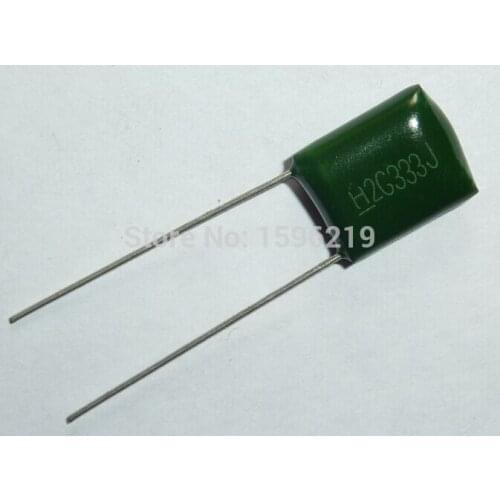 50pcs Mylar Film Capacitor 400V 2G333J 0.033uF 33nF 2G333 5% Polyester Film capacitor