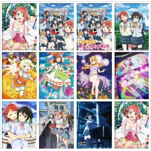 5d Diy Diamond Painting Anime Love Live! Nijigasaki High School Idol Club Cartoon Poster Diamond Mosaic Cross Stitch Home Decor
