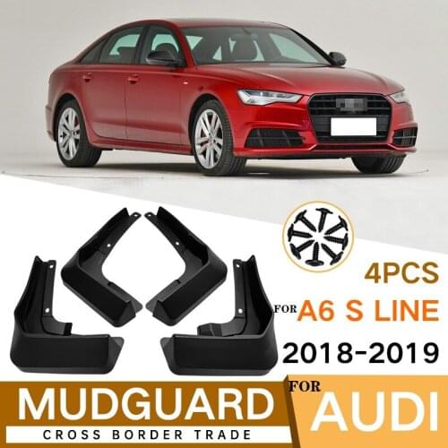 Car Mudflap FOR AUDI A6 A6L S Line 2018-2019 Sport Car Fender Mud Flaps Guard Splash Flap Mudguards Accessories 4PCS