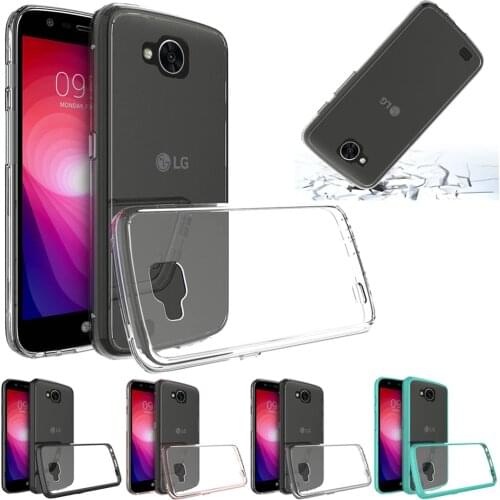 For LG X Venture V9/X Calibur Case Ultra-thin Soft TPU Frame Hard Acrylic Back Case Clear Cover For LG X Venture V9/X Calibur