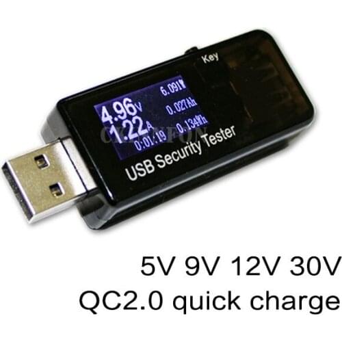 DHL 50 PCS Practical 5~30v Dc Voltmeter Ammeter Current Voltage Meters Capacity Monitor Quick Charger Battery Usb Tester