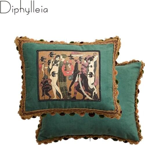 Diphylleia Bolster Pillow Cover Dream Of Eden Inspired Design Accent Throw Cushion Cases For Hotel Villa VIP Club Decorative