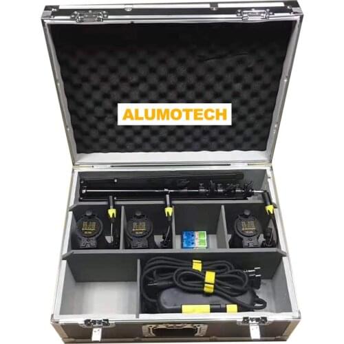 DLH4 Dimming 3200K 3PCS 150W Fresnel Spot Light+Tripod+Case Kit For Studio Photography Film TV Radio Broadcasting Equipment