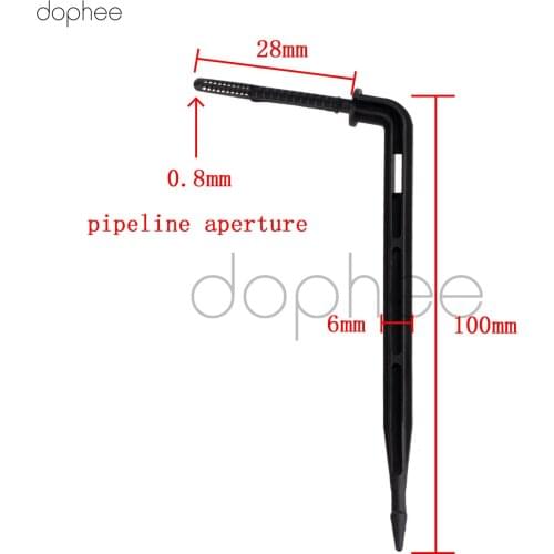 Dophee 100 Pcs Drip Emitter Curved Arrow Micro Flowers Drops Water Saving Practical Garden Micro Drip Irrigation Equipment
