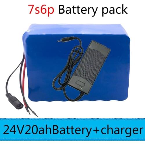 Electric Wheelchair Lithium Ion 24V, 20 .0Ah, 7S, 6P, 18650 Lithium Battery for 250 W 350W 500W Electric Bike with BMS 25 A
