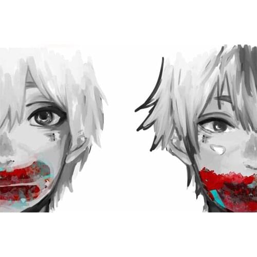 Personality for Kaneki Ken Tokyo Ghoul Lineart Personality Car Stickers Surfboard Motorcycle Japanese Window Decal Apply To Car