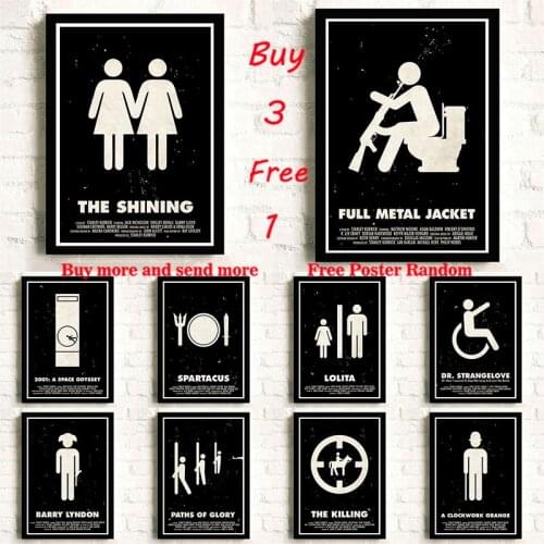 Famous director Stanley Kubrick Representative work Coated paper Posters Printing Drawing core Decorative Painting Frameless