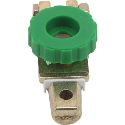 Car Battery Terminals Clamps Green Cables Connectors Accessories Fits Pair Screw Connection Positive Negative Brass