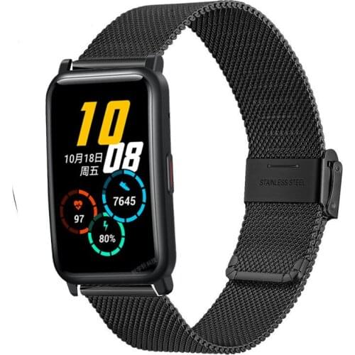 Milanese Strap Watchband for Huawei HONOR Watch ES/Haylou LS02 Smartwatch Wrist Band Metal Mesh Belt Bracelet Replacement Correa