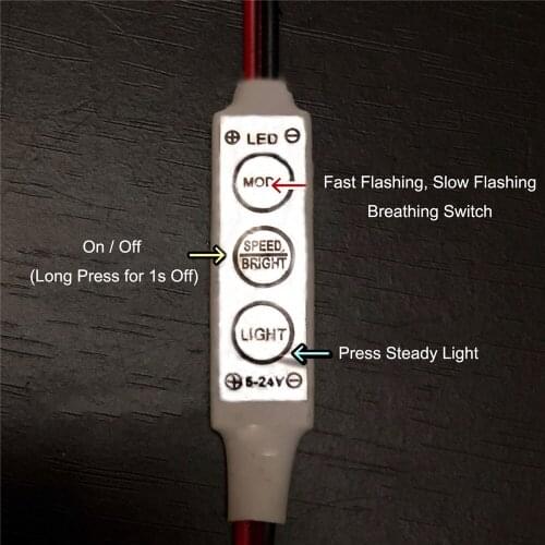 Multi-mode LED Light Control Power Switch Single Strobe Switch for RC Crawler Car Parts Accessories