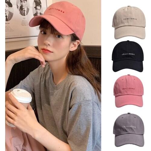 2021 New Unisex Challenge Letters Embroidery Baseball Cap Solid Color Visors Snapback Cap 2020 trend