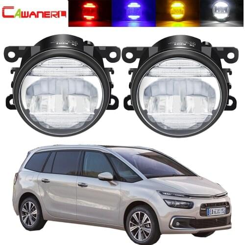 2in1 Fog Light Daytime Running Lamp For Citroen C4 Picasso Hatchback Coupe 2004-2015 Car LED Fog Light Assembly DRL H11 12V