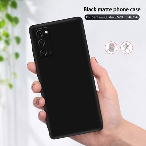 Silicone TPU Cover For Samsung Galaxy A42 A51 A71 A50 A70 S20 FE Thin Soft Matte Black Case For Samsung Galaxy S21 Ultra Plus 5G