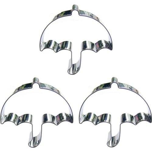Sun Umbrella shape 3 piece biscuit cutting molds, baking tools, cake decorating soft candy tools