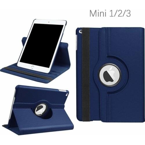 360 Degree Rotating Stand Case For iPad Mini 1 2 3 Case PU Leather Smart Flip Cover For Funda iPad Mini Case Cover Sleep/Wake UP