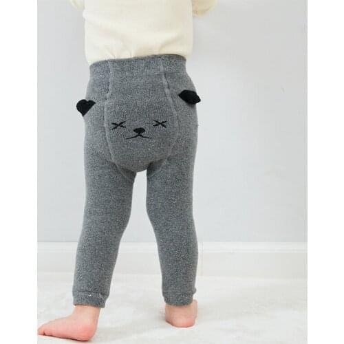 Toddler Girls Winter Leggings Child Boy Thermal Terry Thick Warm kids Cute Animal Pants Newborn Infant Trousers Baby Accessories