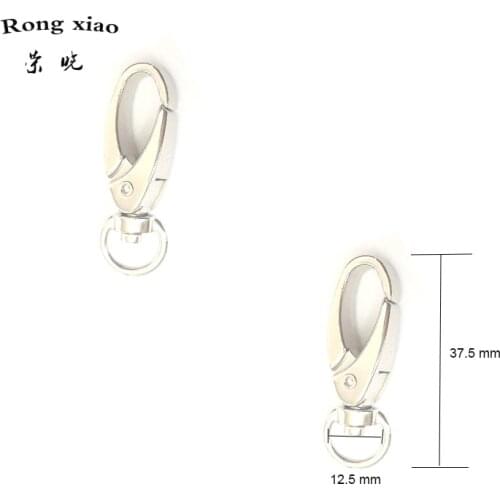 100 Silver Metal Swivel Clasps 1/2 inch small dog Snap Clips hook for handbag