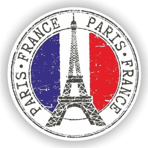 12CM*12CM Funny France Paris Car Sticker Car Window Decal Accessories