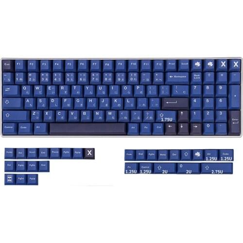 129 Striker Blue Cherry Profile Dye-subbed PBT Keycap Set For GMMK pro KBD D60