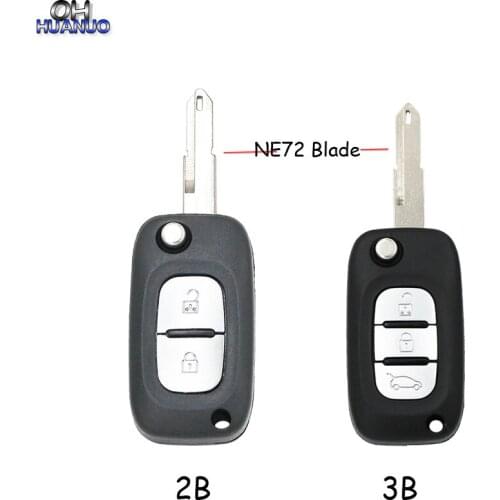 2/3 Button Remote Key Shell Case FOB For Renault Clio Kangoo Megane Modus With Uncut NE72 Blade