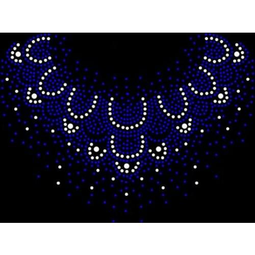 2pc/lot Sweater hot fix rhinestone transfer motifs iron on crystal transfers design stone patch