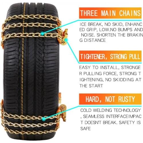 3 Chains Long Service Life Tire Protection Chain For Car Tyre Chain For Truck Snow Chain