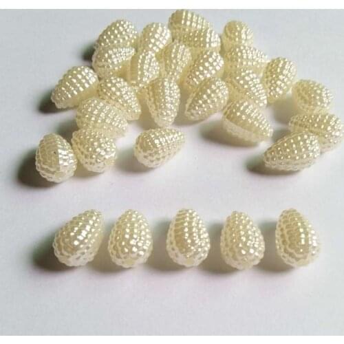 40pcs/lot 10-15mm corn Beads pearl beads with mini pearl beads fitting DIY earring necklaces jewelry making