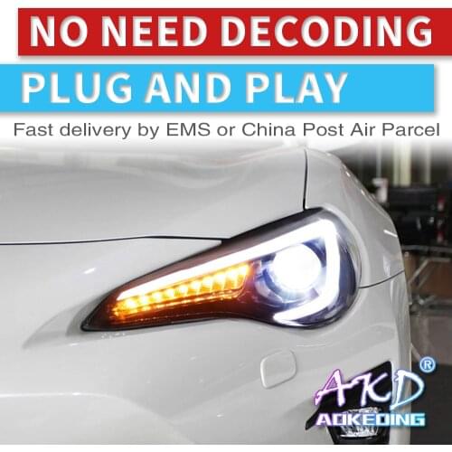 AKD Car Styling Head Lamp for Subaru BRZ Headlights 2012-2018 FT86 GT86 LED Headlight DRL Signal Hid Bi Xenon Auto Accessories
