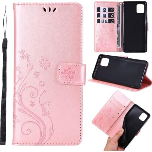 Butterfly wallet case cover For Samsung A10 A20E A30 A40S A50 A60 A70 A750 A7 A9 Flip Stand Leather Phone Cover mobile phone bag