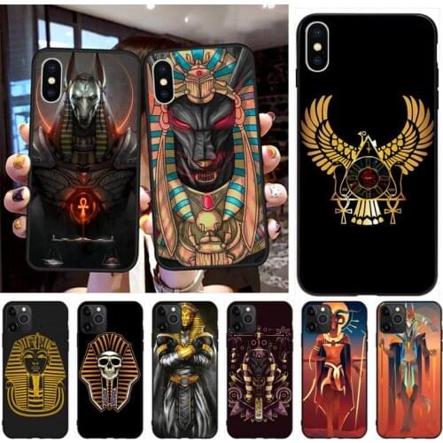 Egypt Nefertiti Anubis Ankh Pharaoh Phone Case for iphone 12 pro max 11 pro XS MAX 8 7 6 6S Plus X 5S SE 2020 XR case